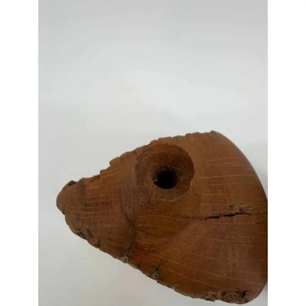 Studio Art Pottery Wood Bud Vase Set Signed Jabeh Hand Carved Rustic Wood Vases